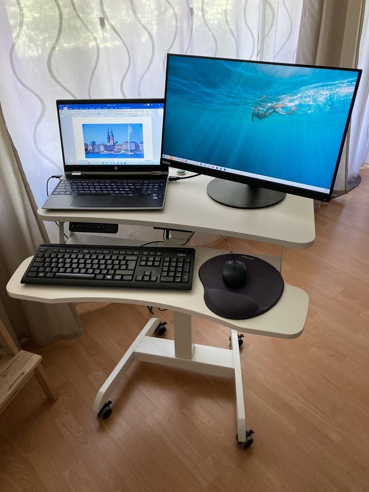 Computertisch Laptoptisch Kleiner Schreibtisch Officetisch Bürotisch auf  Rollen