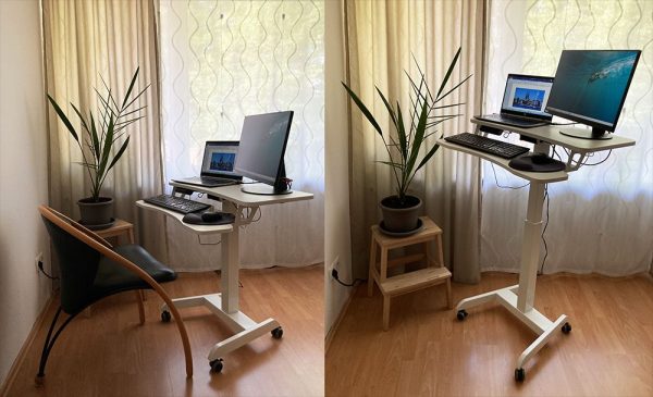 Updesk High Electric Exercise Class Sitz-Steh-Schreibtisch